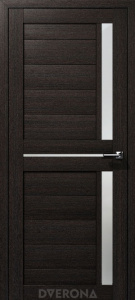 Дверное полотно Экошпон «Дельта», Орех Бисмарк, стекло-сатин