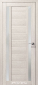 Дверное полотно Экошпон «Гамма 2», Снежная лиственница, стекло-сатин