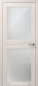 Дверное полотно 3D пленка «Омега С 2», Снежная лиственница, стекло-сатин